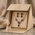 Royal Rose Gemstone Zirconia Jewellery Set – 3 Piece