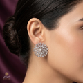 Heritage Pearl Cluster & Onyx Statement Stud Earrings