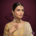 Ruby Kundan Pearl Necklace Set