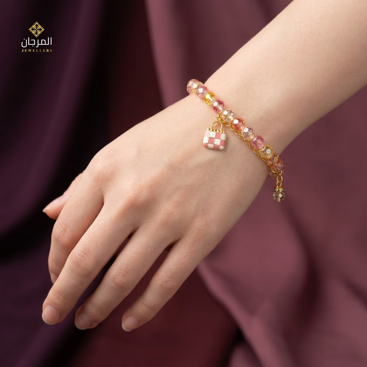 Forever Lock Beaded Friendship Charm Bracelet