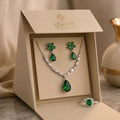 Emerald Grace Zirconia Jewellery Set – 3 Piece