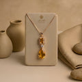 Imperial Amber Topaz Dual-Drop Pendant