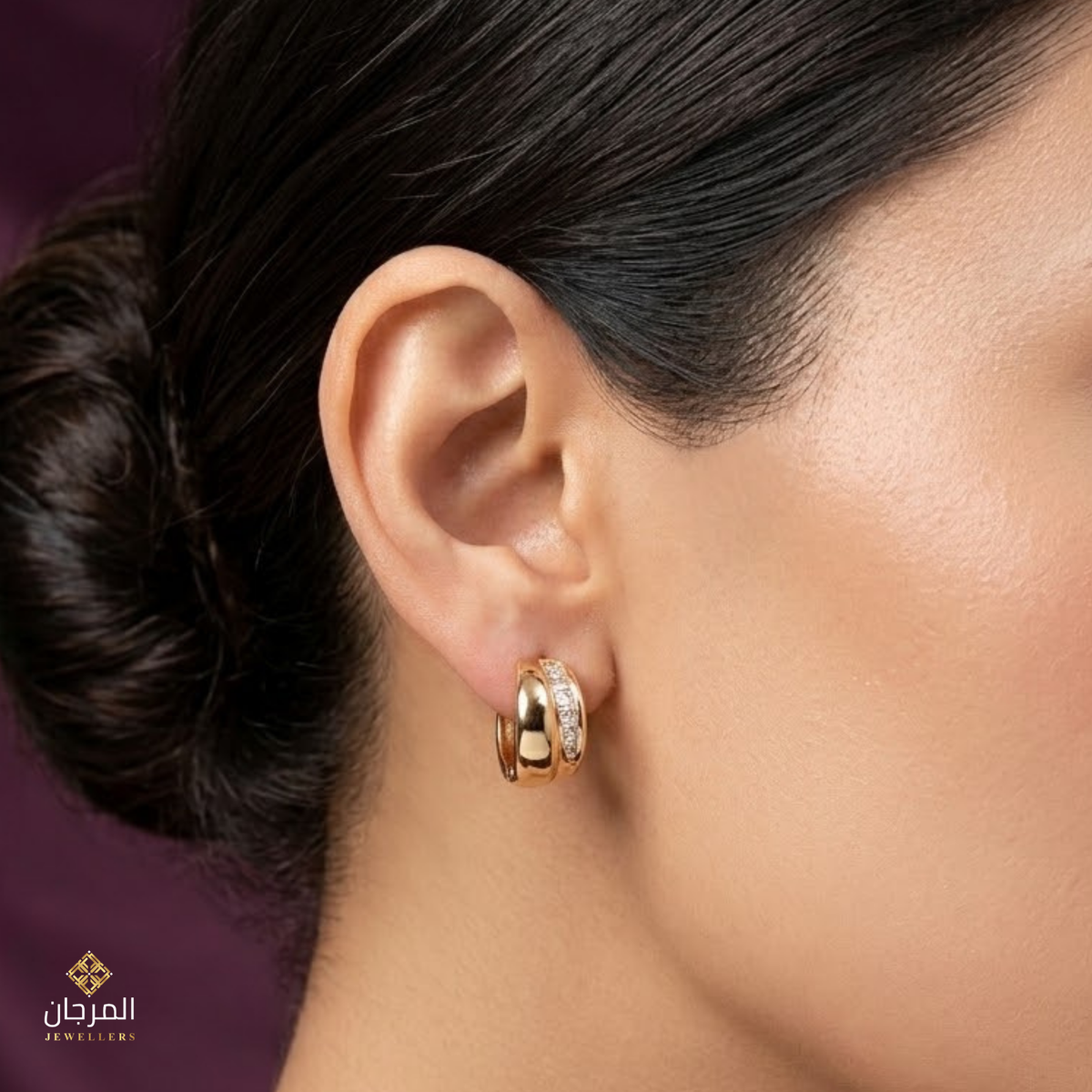 Contemporary Dual-Ribbon Zircon Earrings