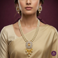 Golden Black Pearl Mala Set
