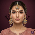 Multicolor Pink Statement Bindi Kanta