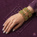 Emerald Green Floral Bangles