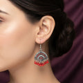 Vintage Pastel Arch Crystal Jhumka Earrings