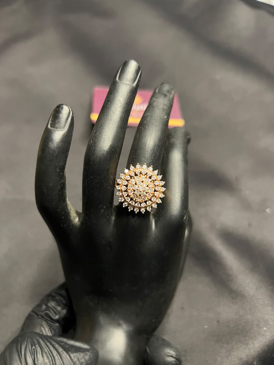Crystal Sunburst Statement Ring