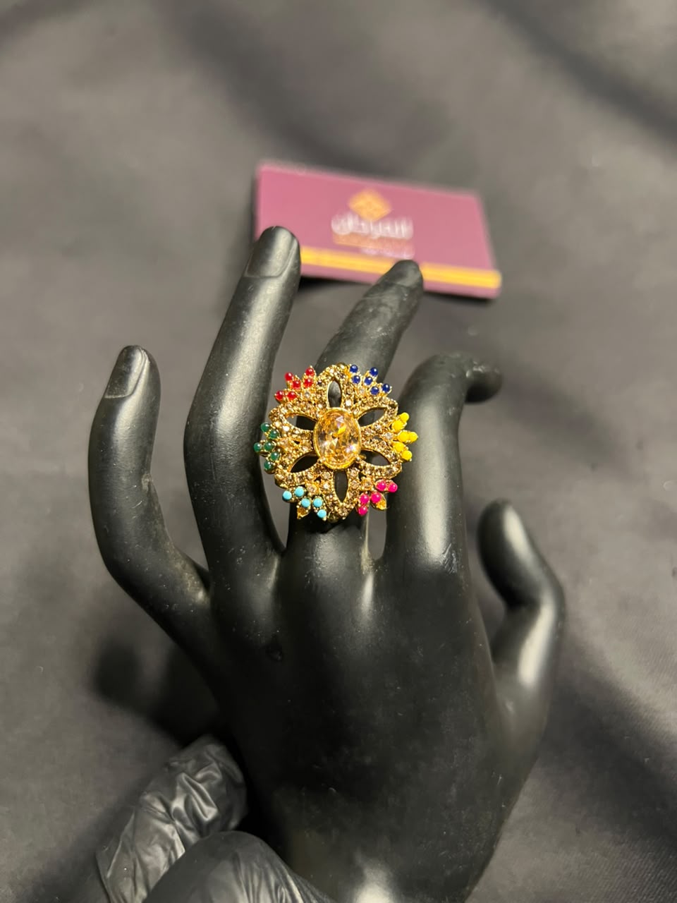 Multicolor Floral Statement Ring