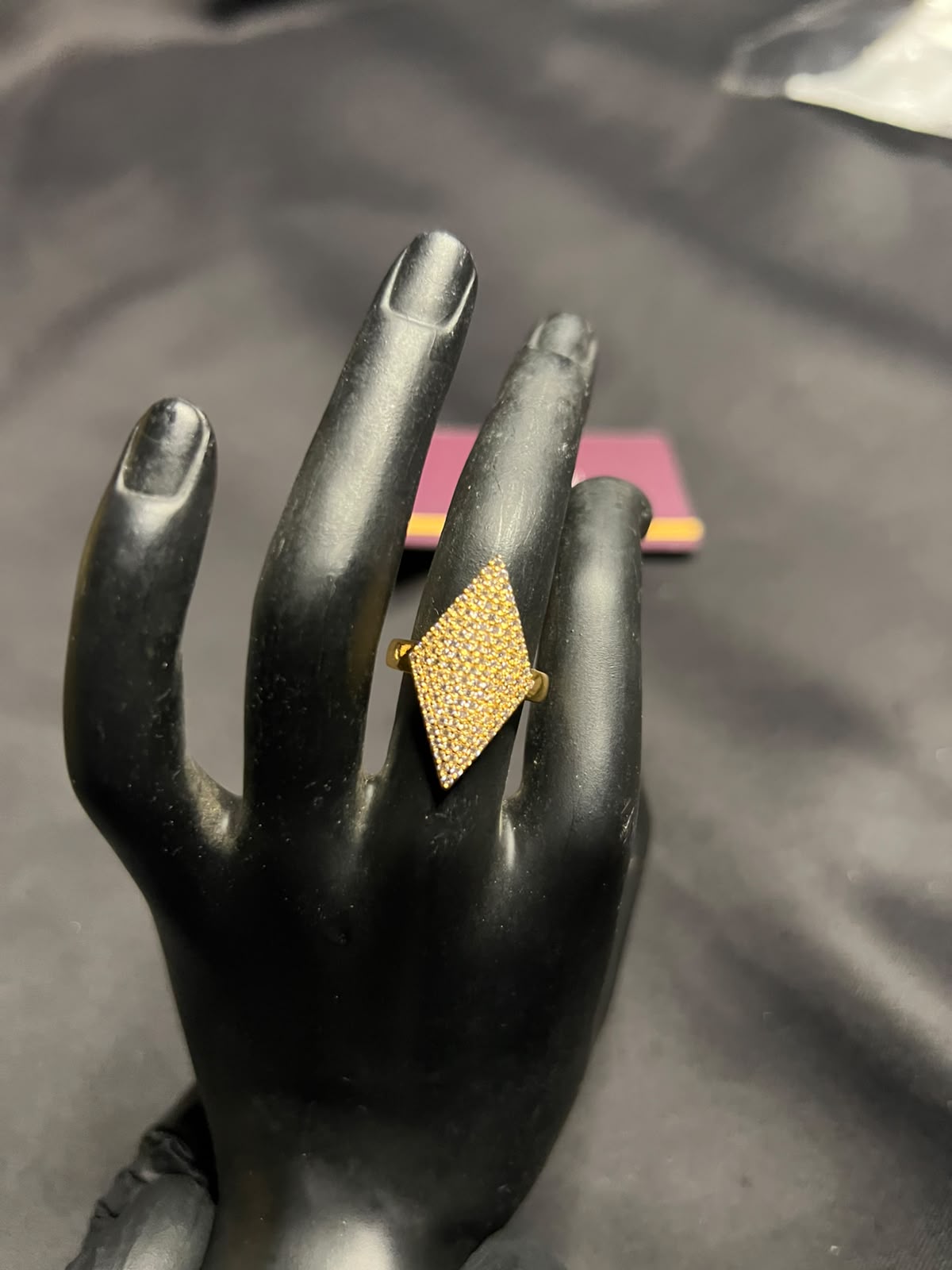 Geometric Diamond-Style Statement Ring