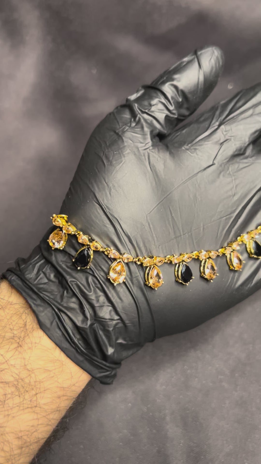 Royal Black & Gold Necklace Set