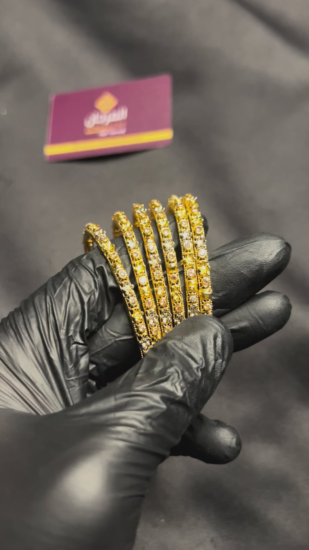 Gold-Tone Crystal Bangle Set