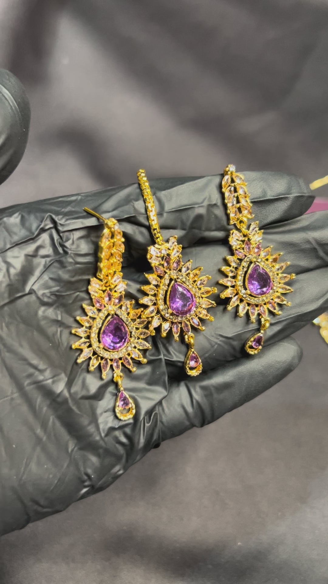 Stunning Purple Stone Jewellery Set
