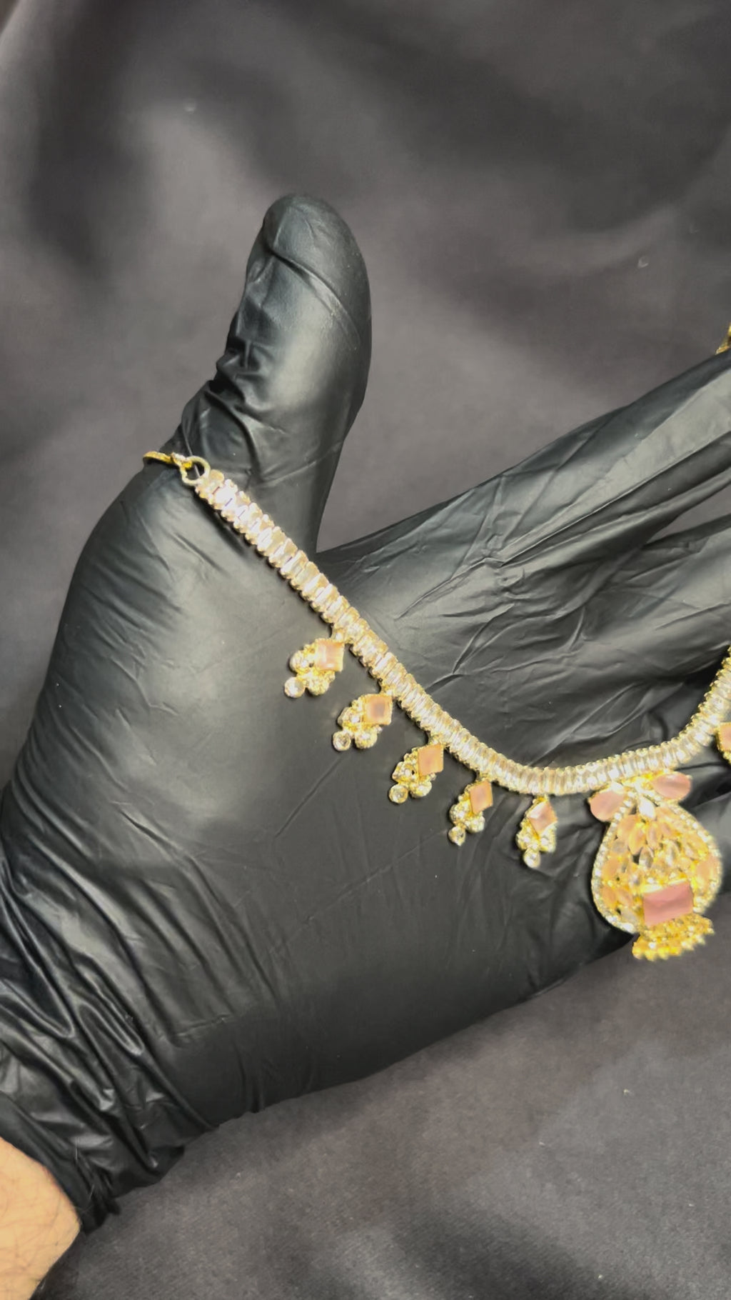 Blush Pink & Gold Necklace Set
