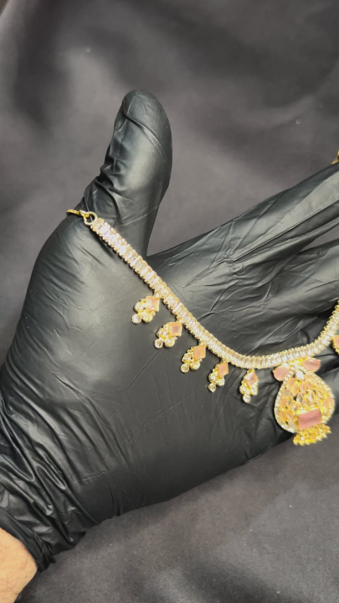 Blush Pink & Gold Necklace Set